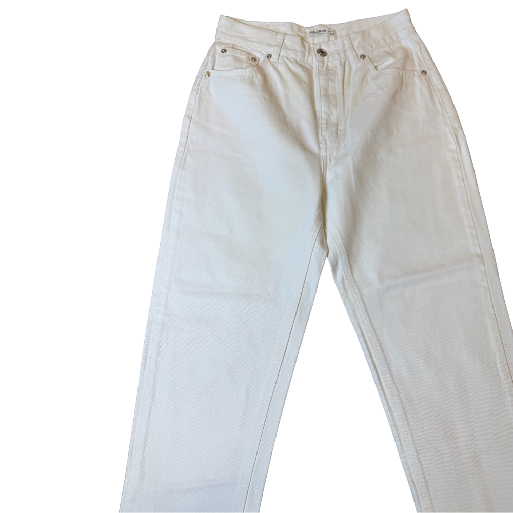 Mom jeans blancos