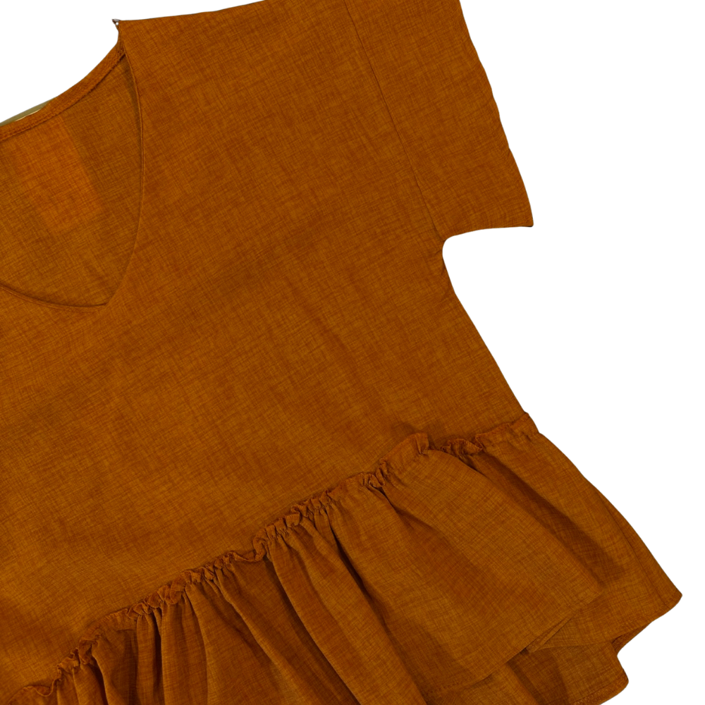 Blusa Peplum Terracota