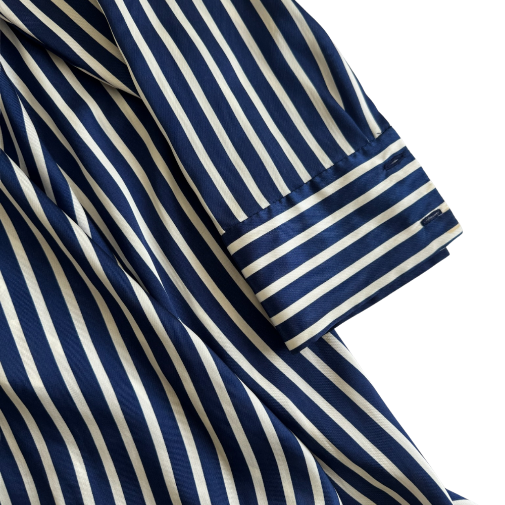 Camisa Oversized Rayas Navy