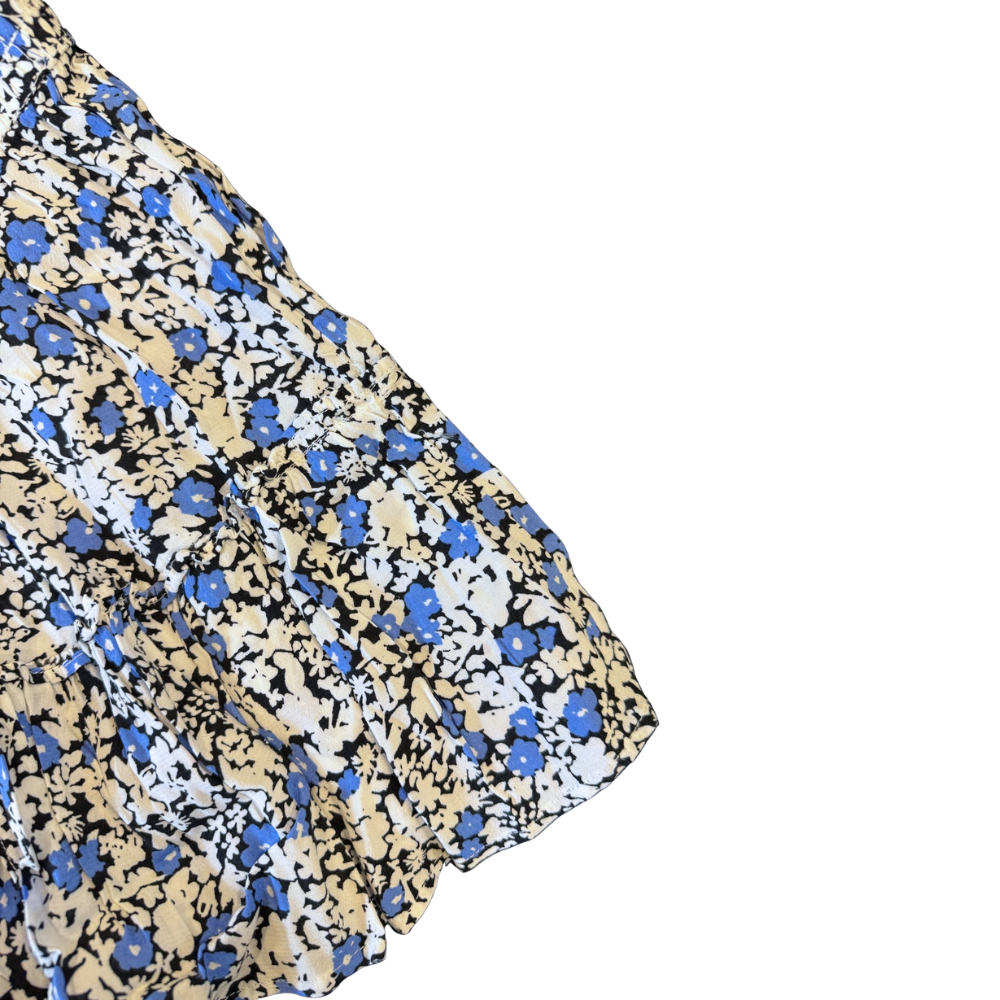 Shorts flores azules