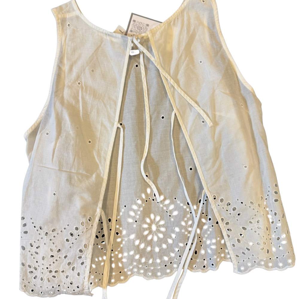 Blusa bordada de tirantes