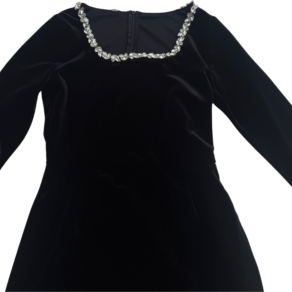 Suede Black Dress