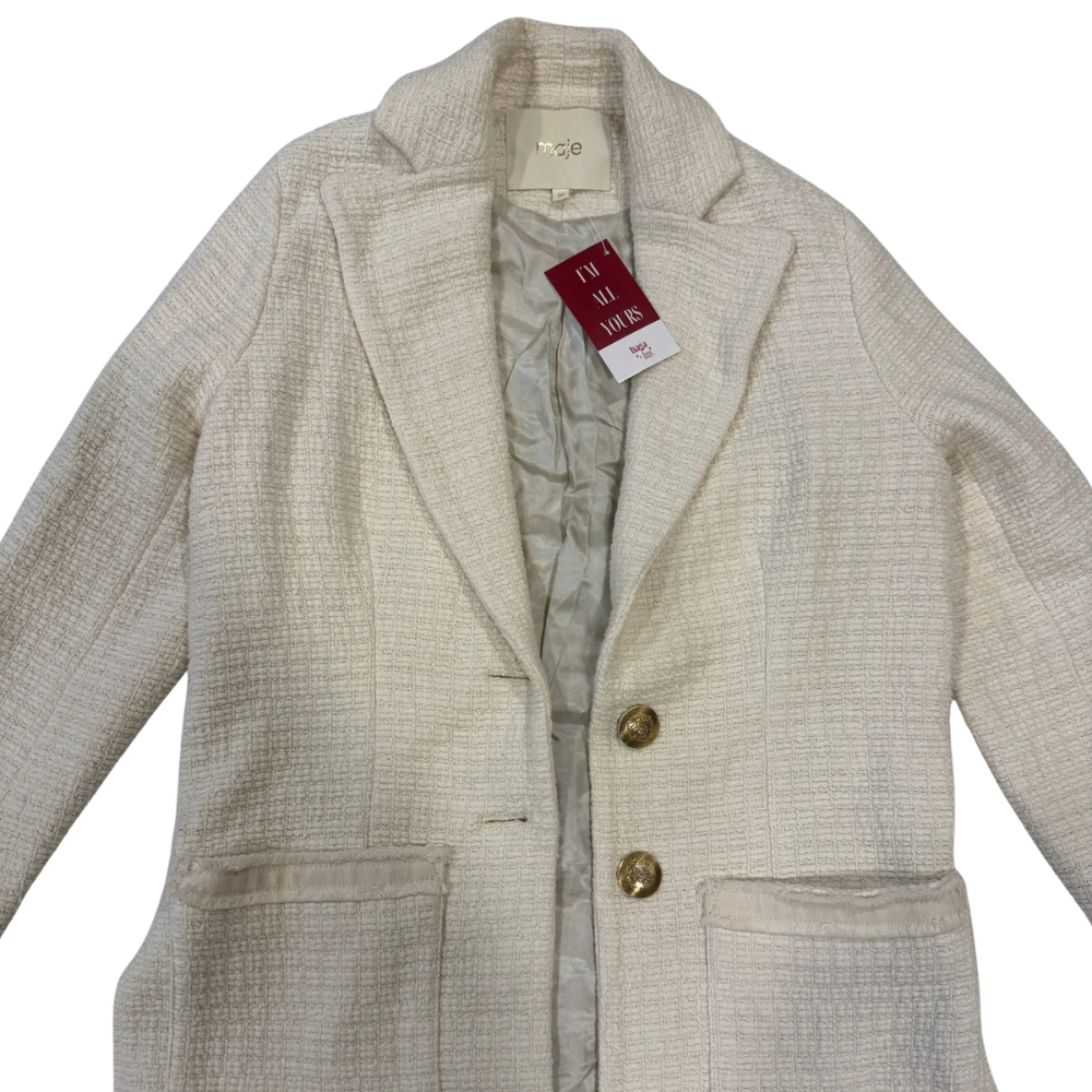 Saco beige tweed vibes