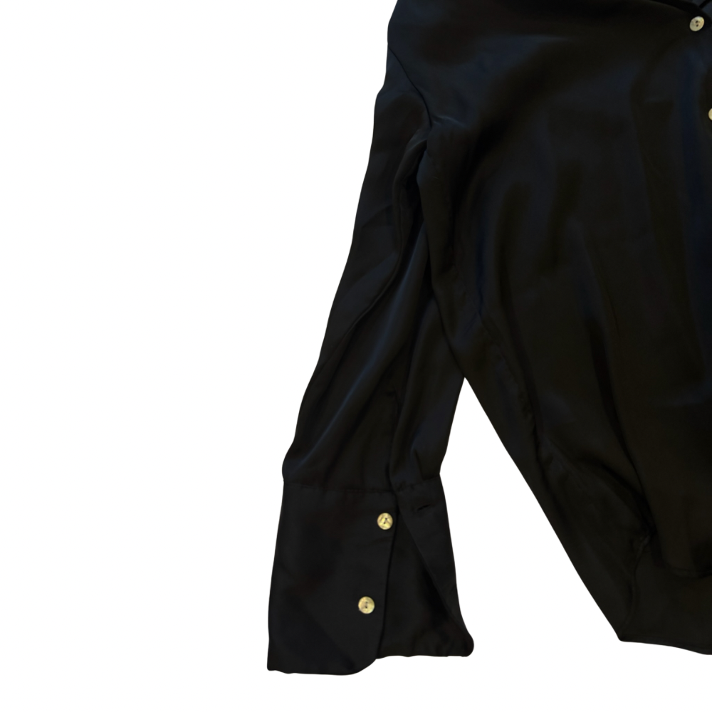 Blusa satin negra