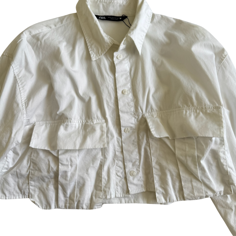 Camisa Crop Blanca