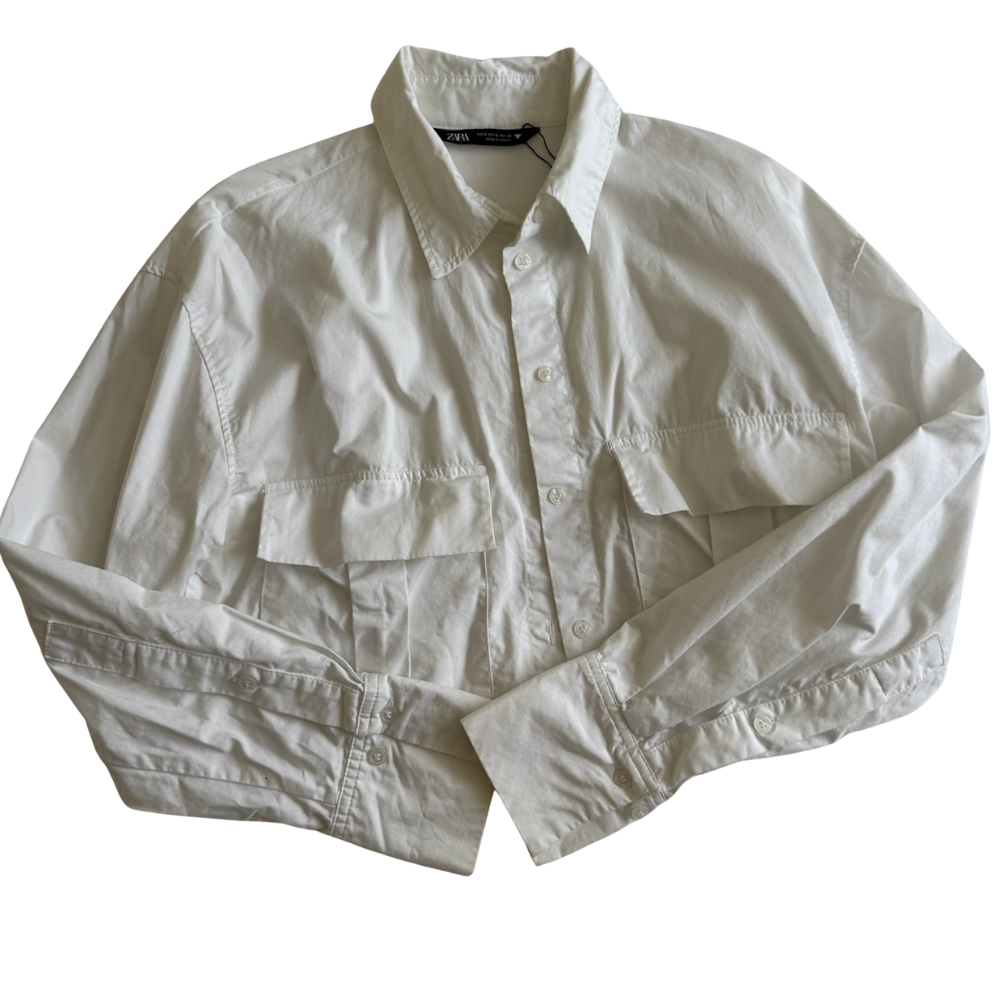 Camisa Crop Blanca