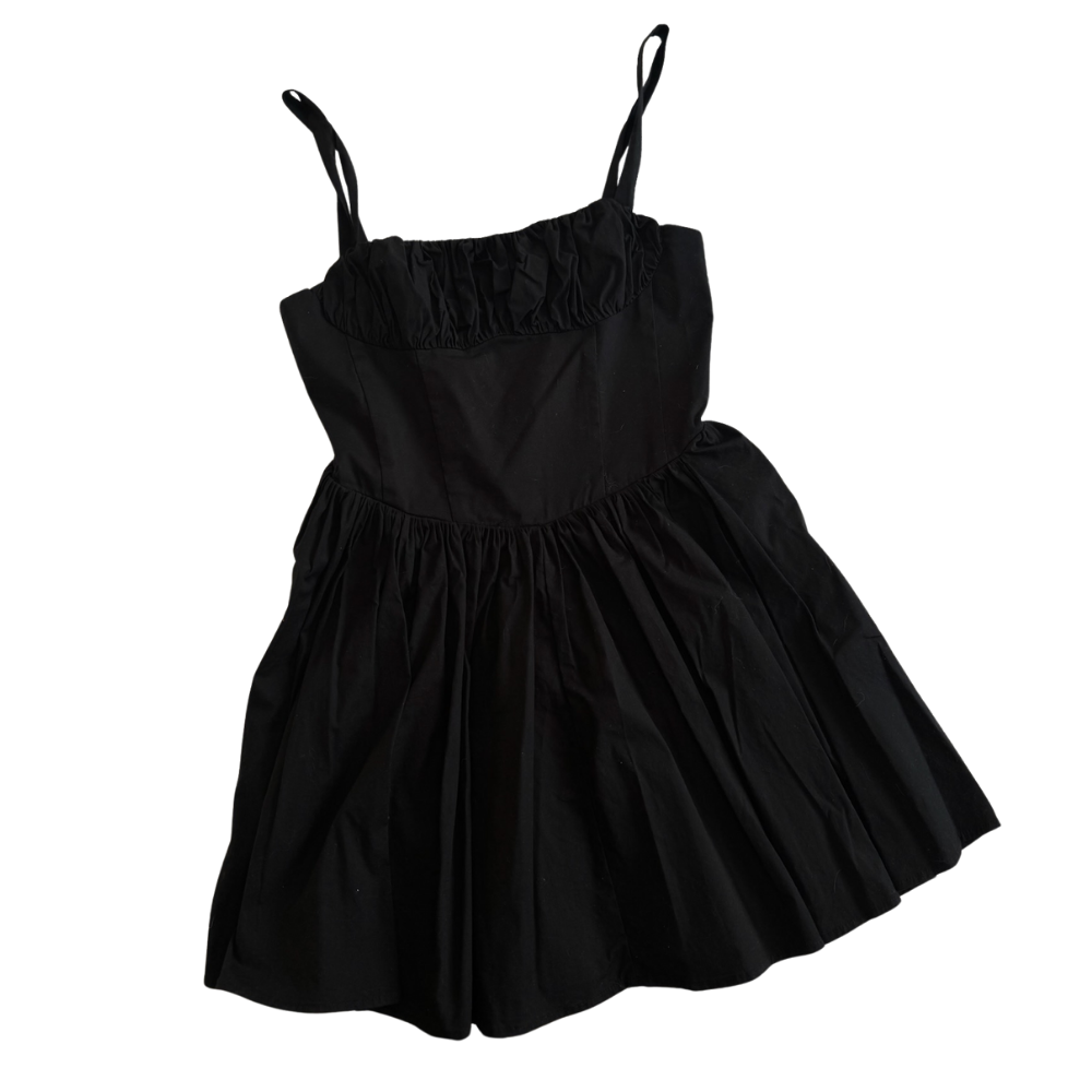 Vestido Mini Black Ruffle