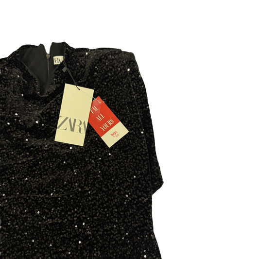 Top lentejuela negra