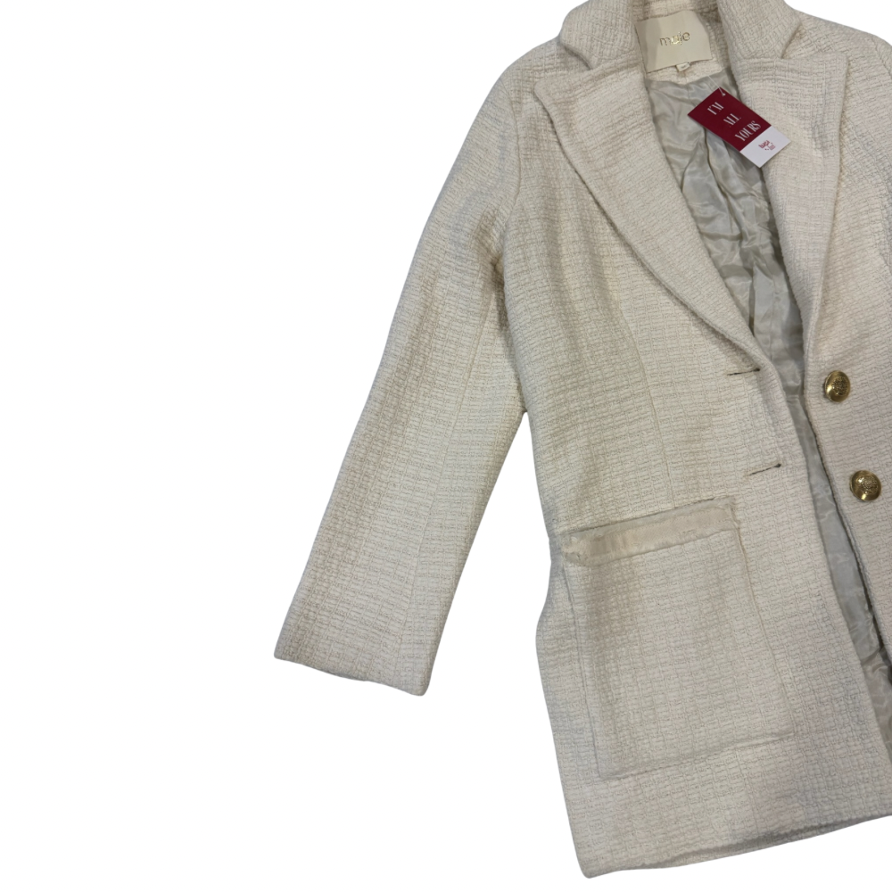 Saco beige tweed vibes
