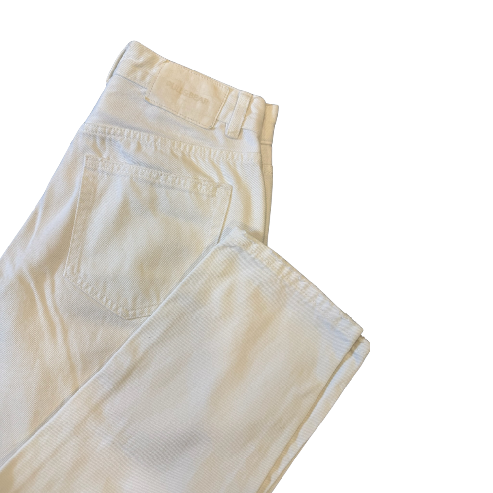 Mom jeans blancos