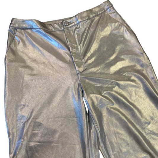 Pantalón Wide Leg plateado – Urbanic