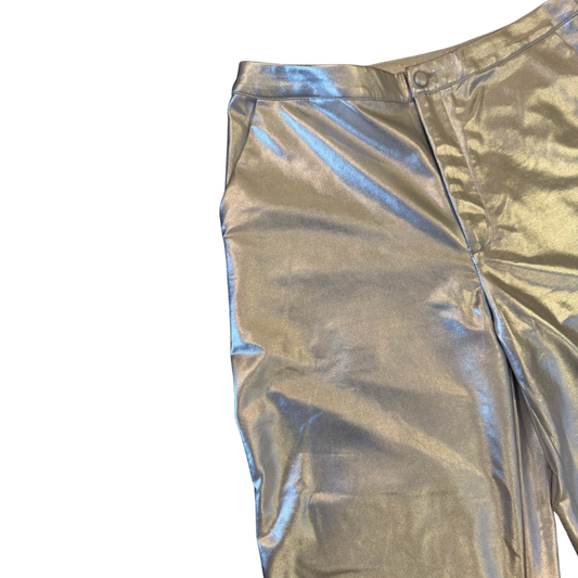 Pantalón Wide Leg plateado – Urbanic