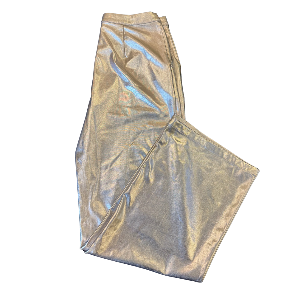 Pantalón Wide Leg plateado – Urbanic