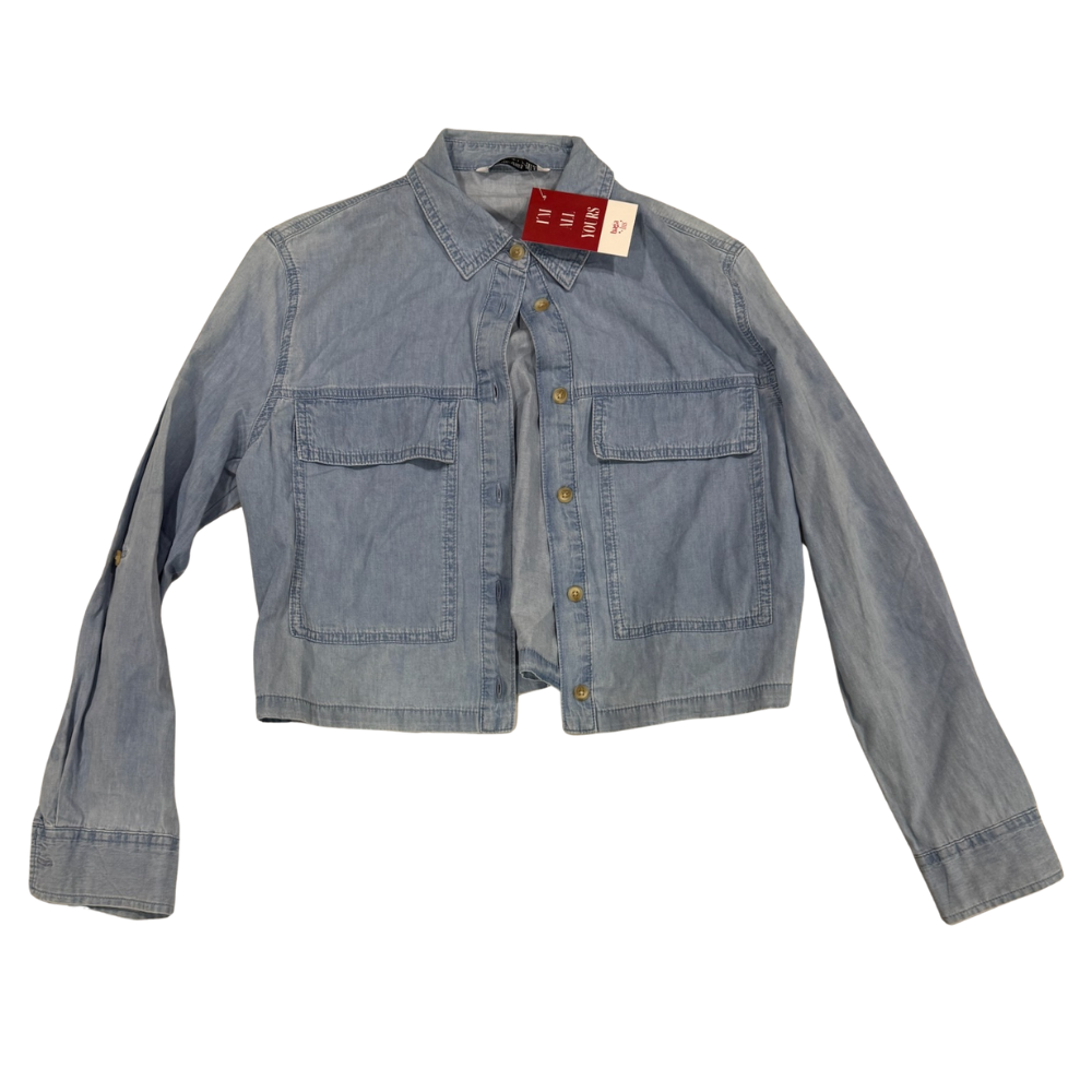 Camisa croptop denim