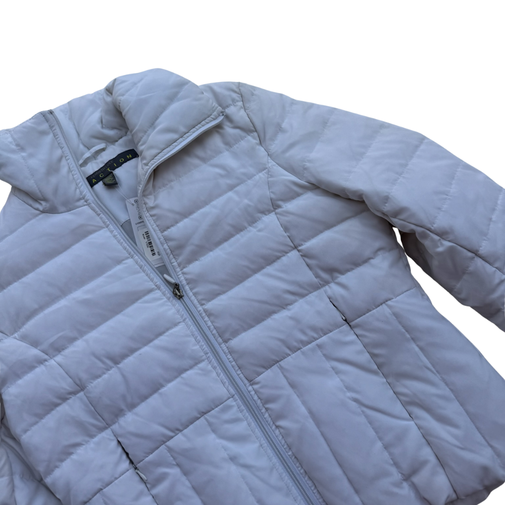 White puff jacket
