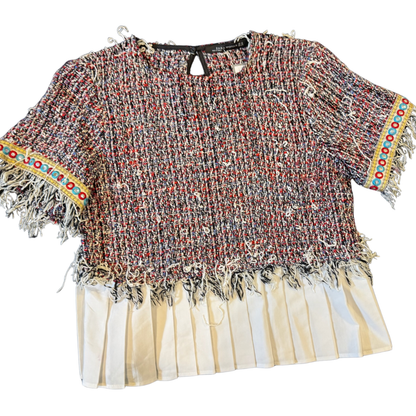 Blusa Zara Tweed Rojo
