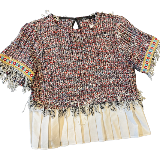 Blusa Zara Tweed Rojo