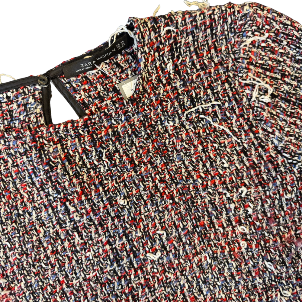 Blusa Zara Tweed Rojo