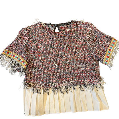Blusa Zara Tweed Rojo