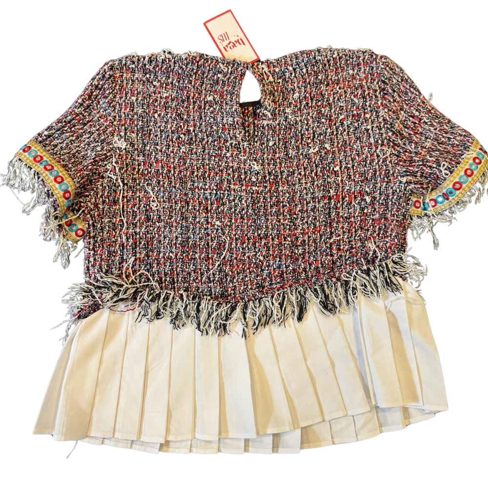 Blusa Zara Tweed Rojo