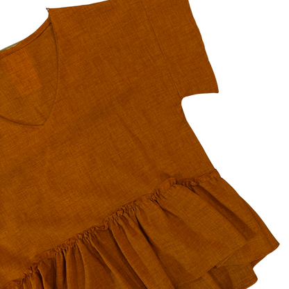 Blusa Peplum Terracota