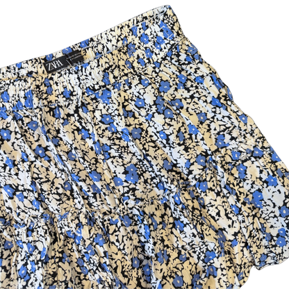 Shorts flores azules