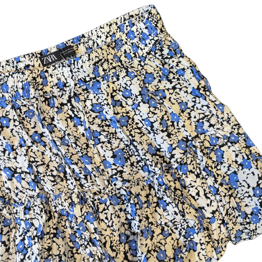 Shorts flores azules