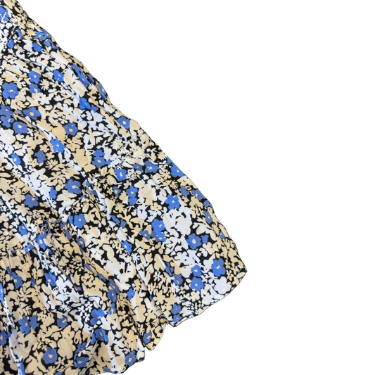 Shorts flores azules