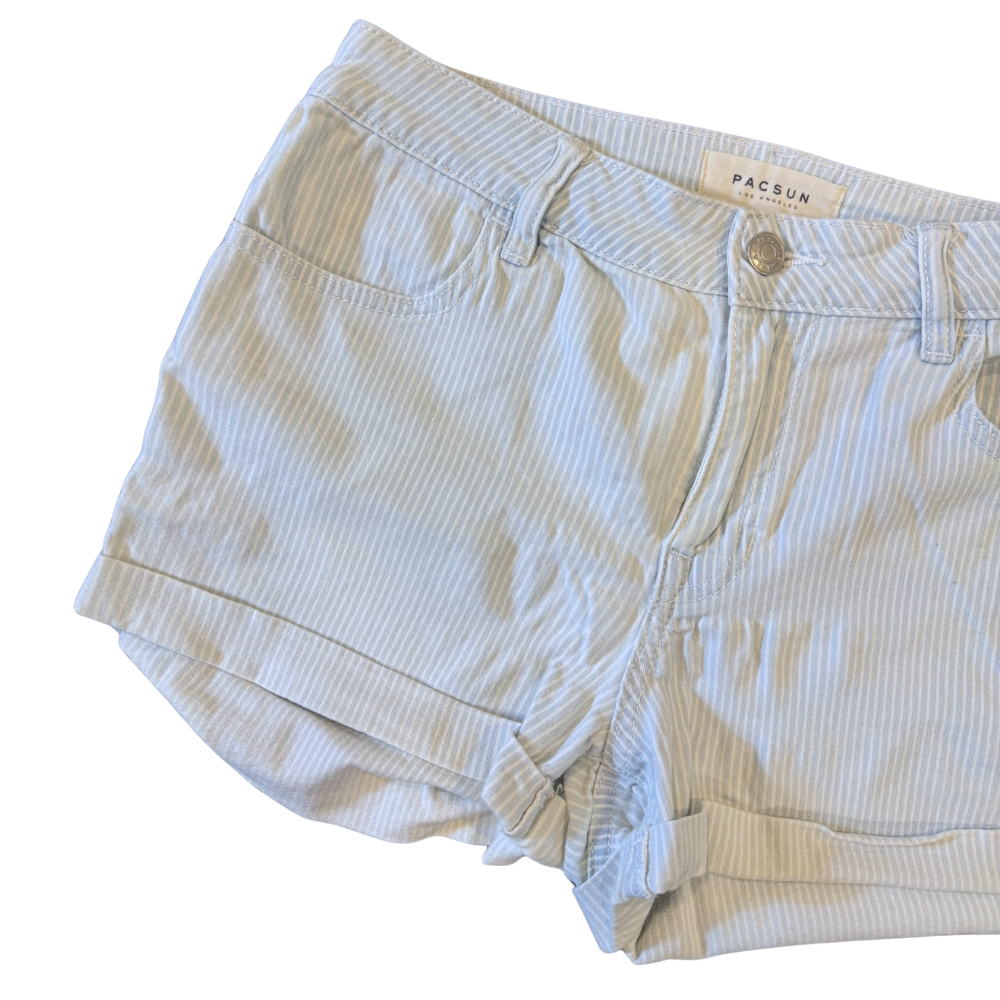 Shorts Rayas Azul Claro