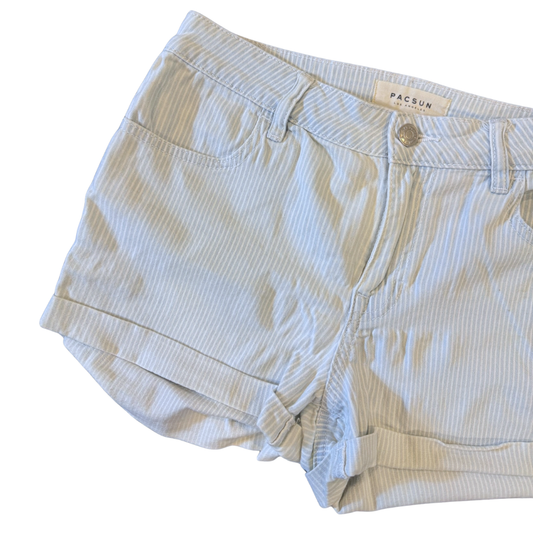 Shorts Rayas Azul Claro