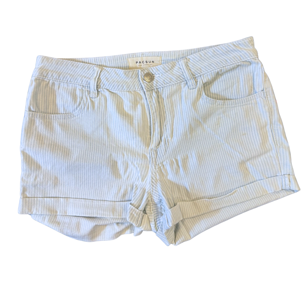 Shorts Rayas Azul Claro