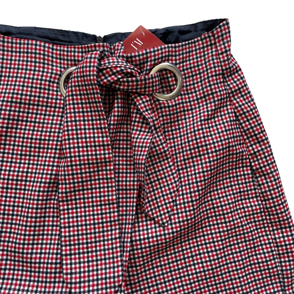 Skort patron rojo azul