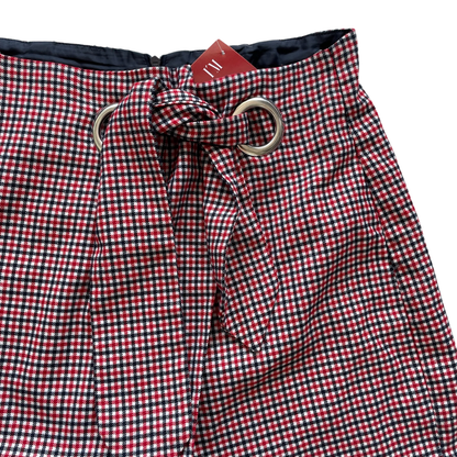 Skort patron rojo azul