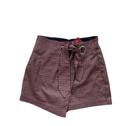 Skort patron rojo azul