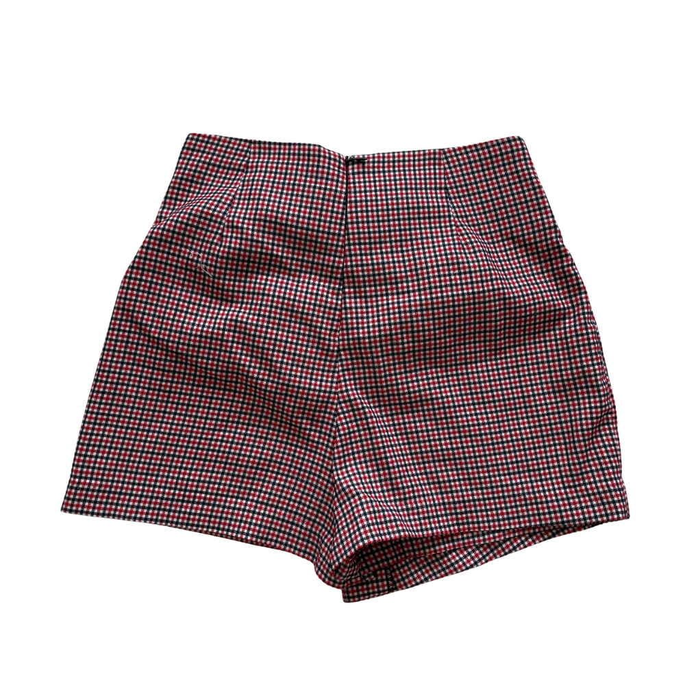 Skort patron rojo azul