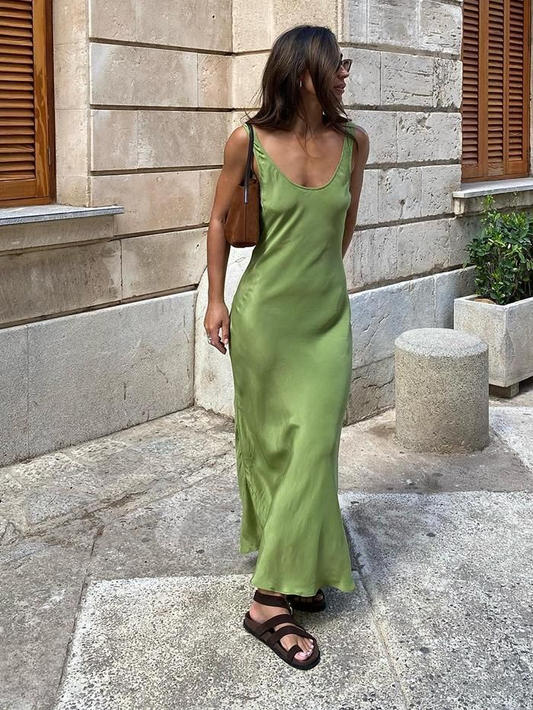 Vestido tipo lino
