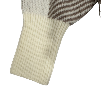 Suéter cuadros beige