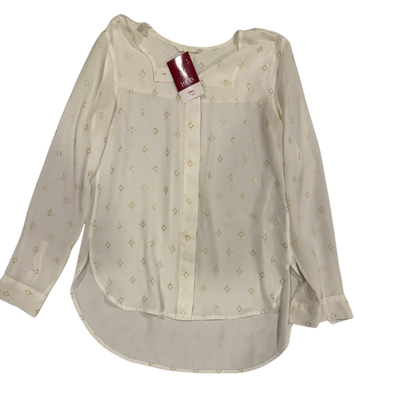 Camisa blanca con dorado