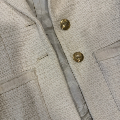 Saco beige tweed vibes