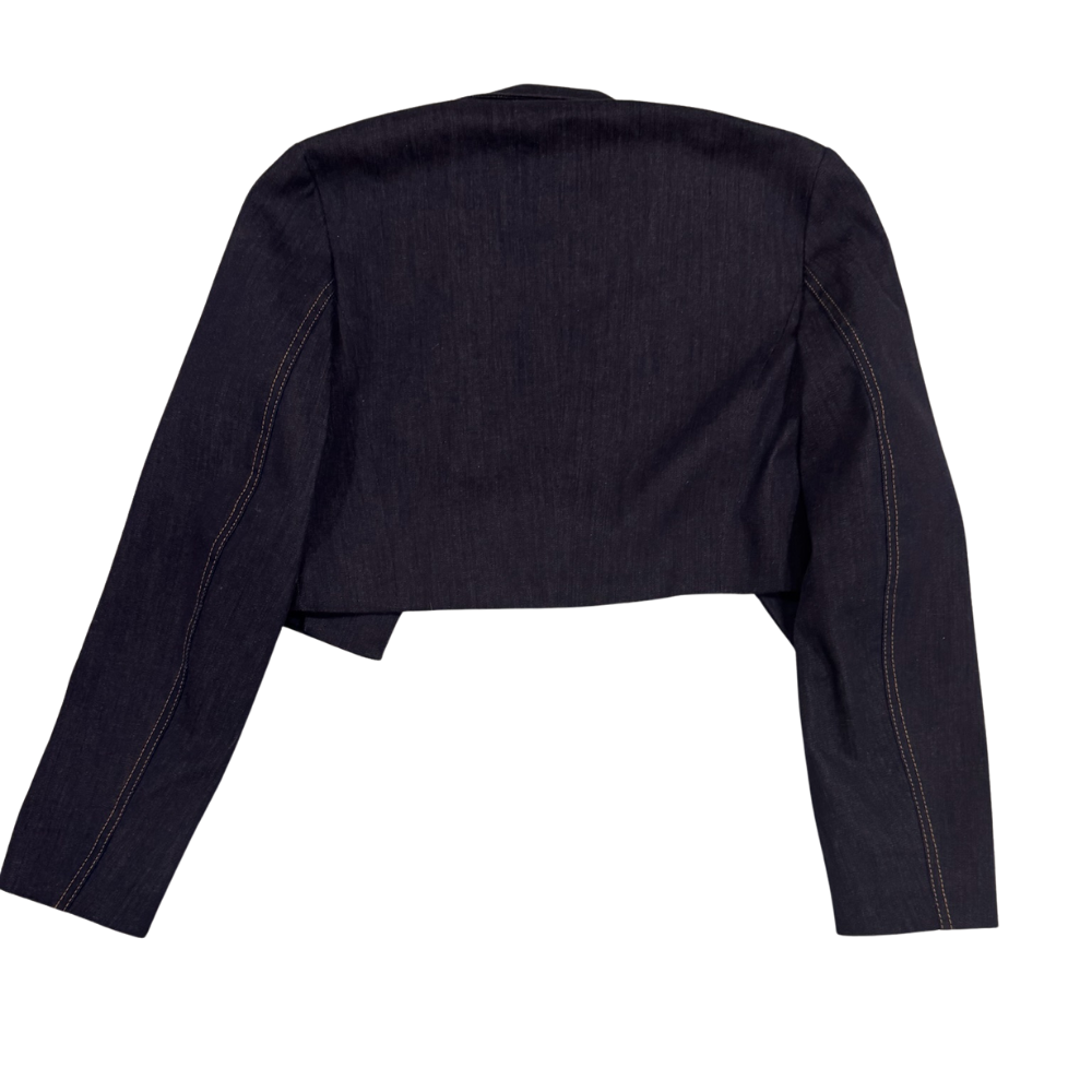 Croptop blazer denim