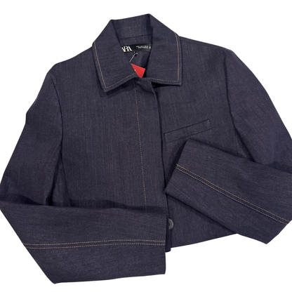 Croptop blazer denim