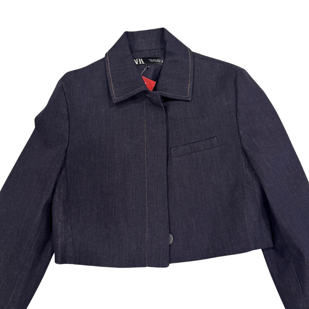 Croptop blazer denim