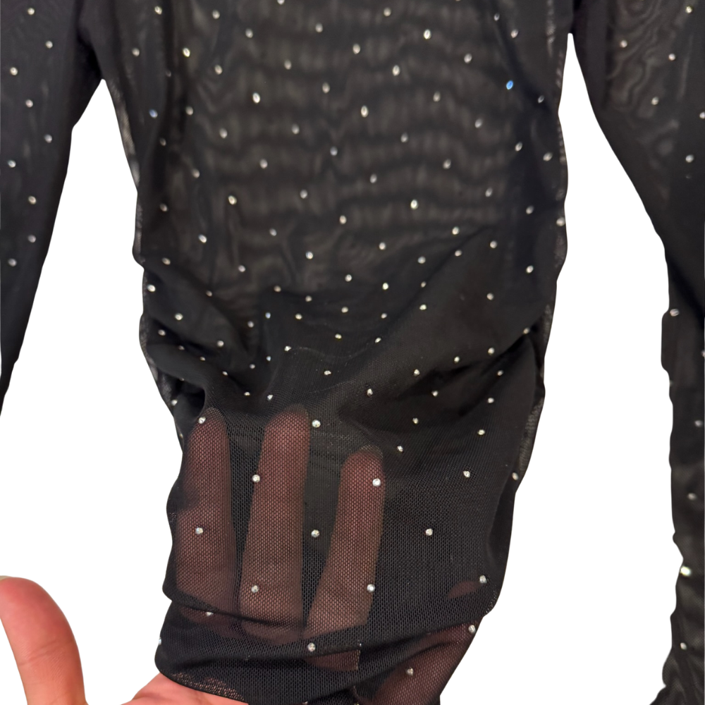 Body de malla con brillos