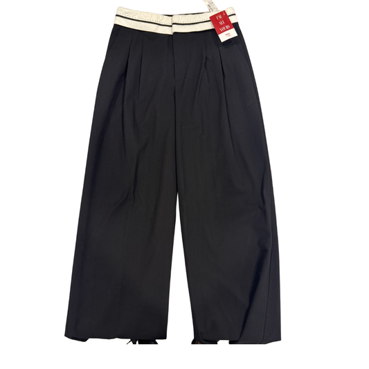 Pantalón sastre negro con blanco
