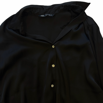 Blusa satin negra