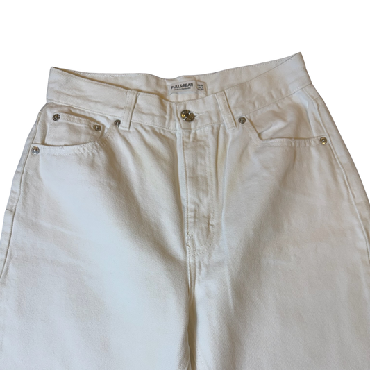 Mom jeans blancos