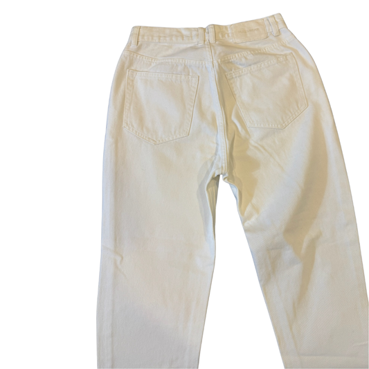 Mom jeans blancos