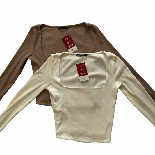 Top cuello cuadrado