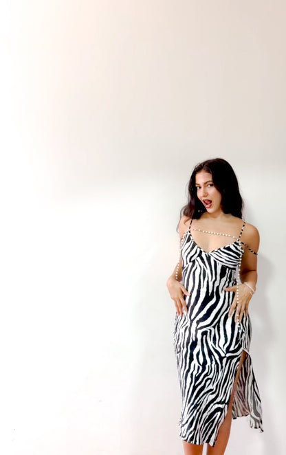 Vestido Zara con Zebra Print
