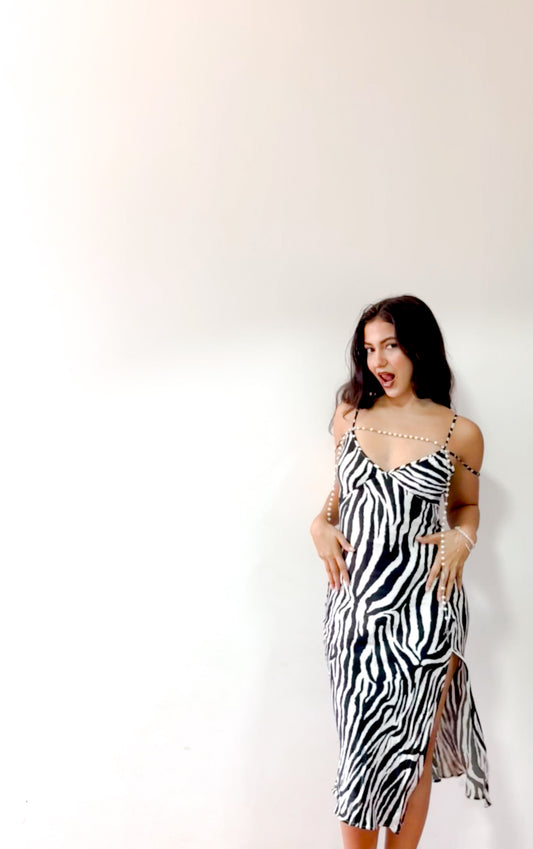 Vestido Zara con Zebra Print